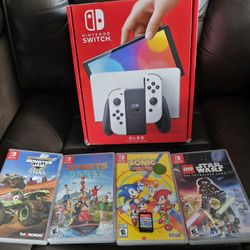 Nintendo Switch Oled with 5 Games 