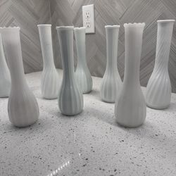 Milk Glass Vase Set (24)