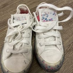  Converse Chuck Taylor All Star Lo Stuff Inside Sneaker - Little Kid / Big Kid - White / Rainbow