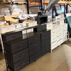 Dresser chest fabric drawer