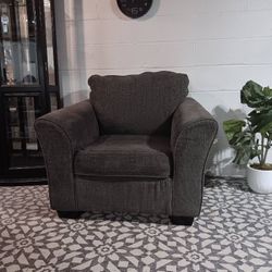 Upholstered Gray Arm Chair