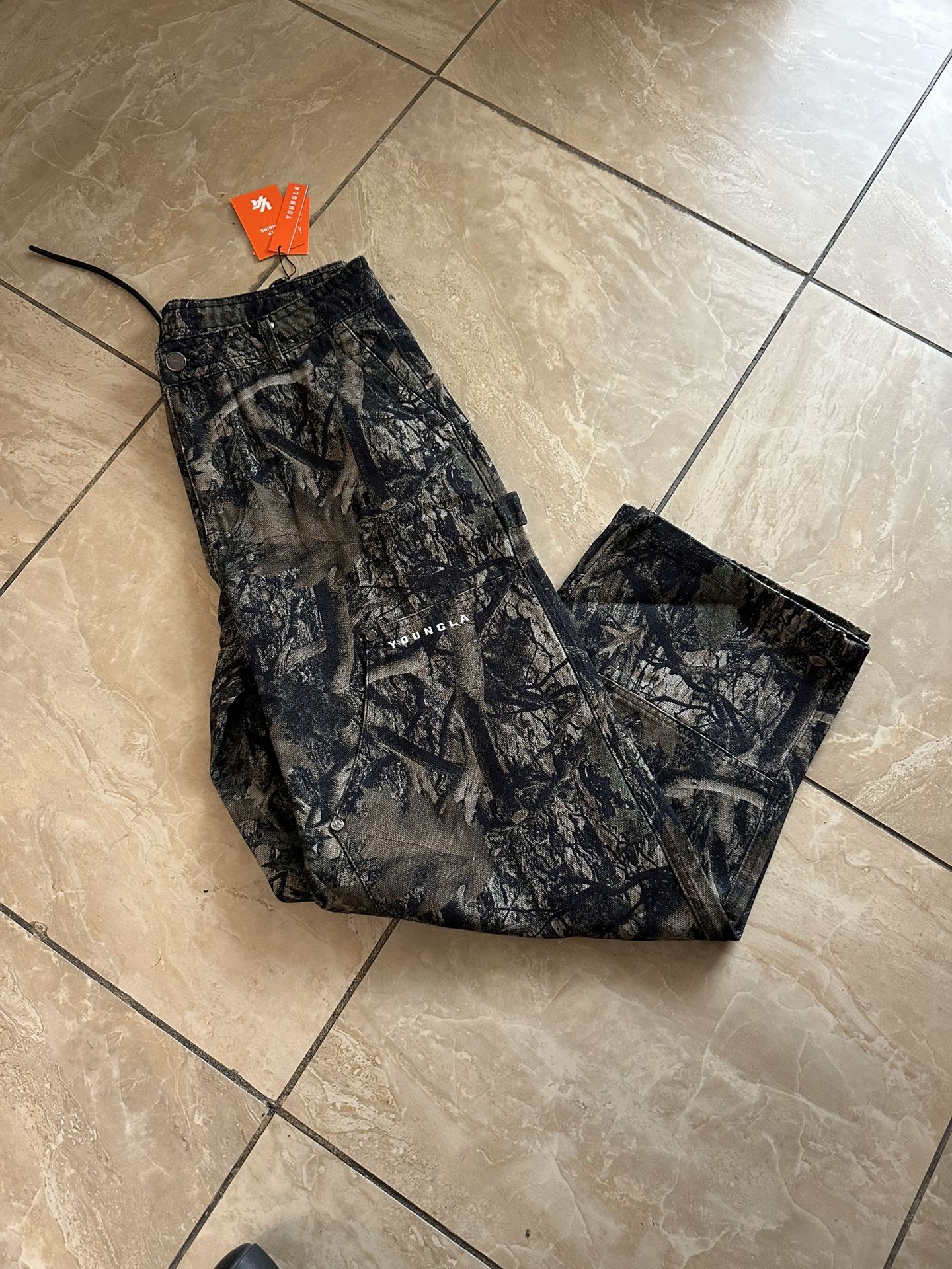 YoungLA Dark Camo Carpenter Pants