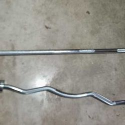 Olympic Bars & Curl Bars & Trap Bar & Weights +