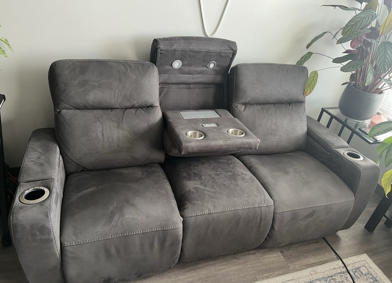 Grey Recliner Sofa