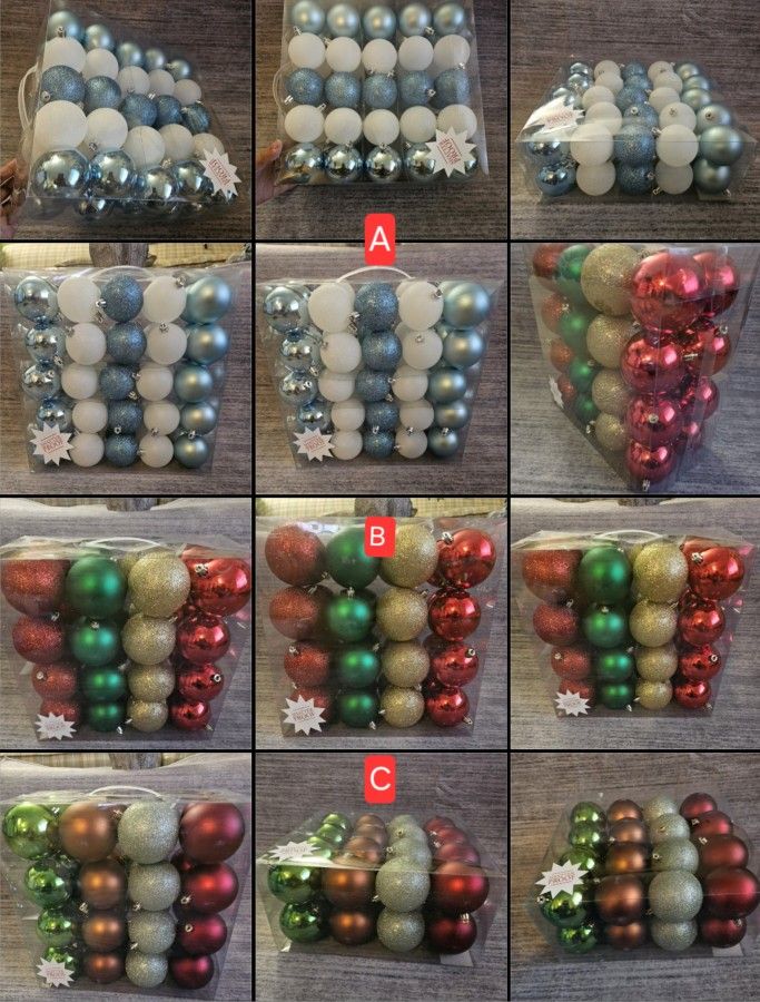 SHUTTER PROOF CHRISTMAS BALLS DECORATIONS, NEW,3 DIFFERENT SET AVAILABLE $20 EACH SET
$22 each set
Set A- 50pcs 60mm white/blue glitters combination