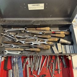 Vintage Chicago USA Homak Tool Box With Tools