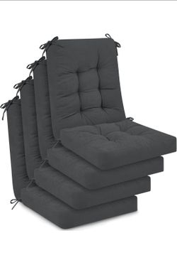 Juexica Dark Gray 17 x 17 Inch 4 Sets Outdoor Patio Chair Cushion. 2227/1093