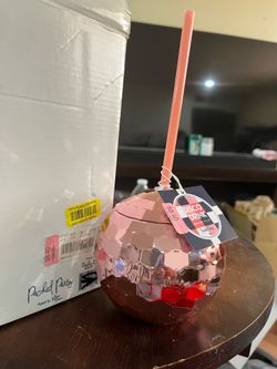 Pink disco drink cup NWT