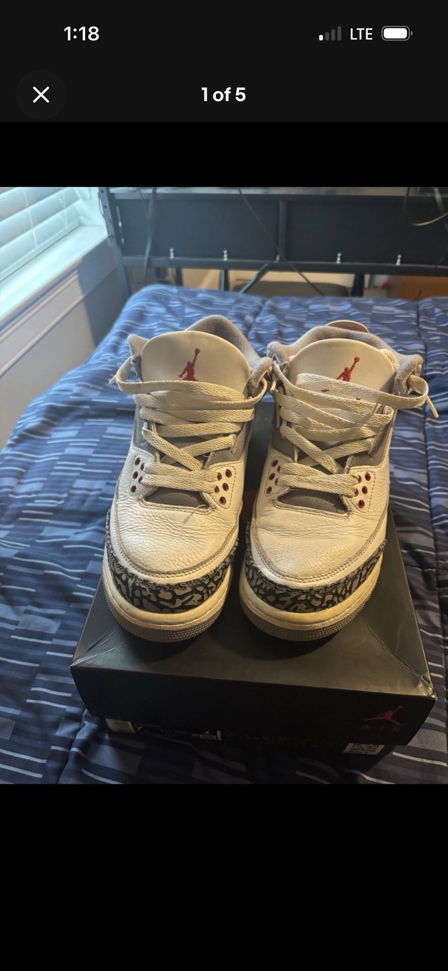 jordan 3 fire red size 7y