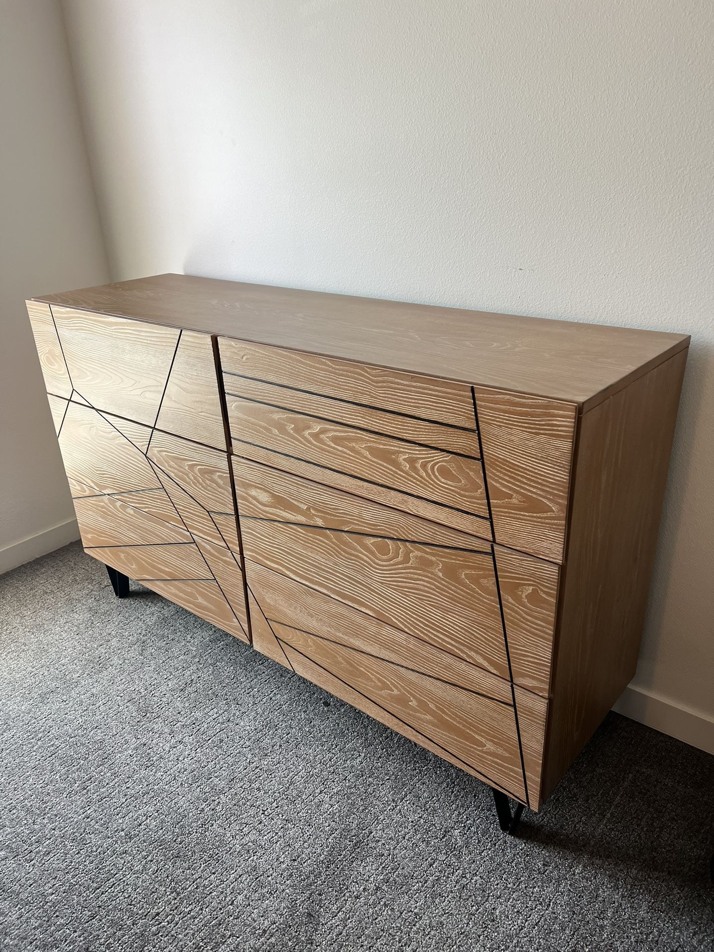 Modern Geometric Dresser and Nightstand