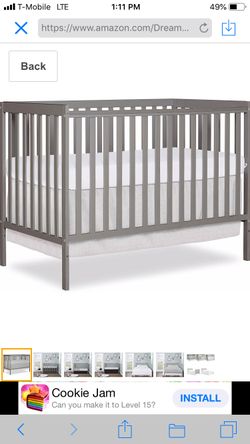 new in box 5-in-1 convertible crib