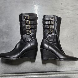 ICON WOMEN'S BOMBSHELL BLACK MOTORCYCLE BOOTS size 9
