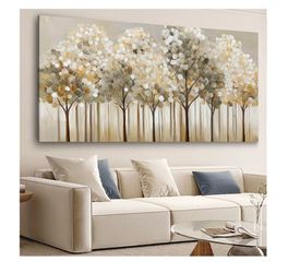 Large Gold Forest Wall Art