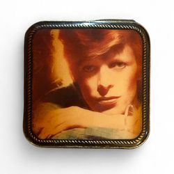 Vintage 1970s David Bowie Masterwork Square Portrait Belt Buckle