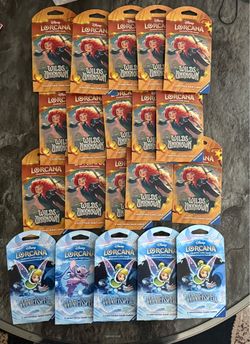 DISNEY LORCANA WILDS UNKNOWN & WINTERSPELL SLEEVED BOOSTER PACKS SEALED