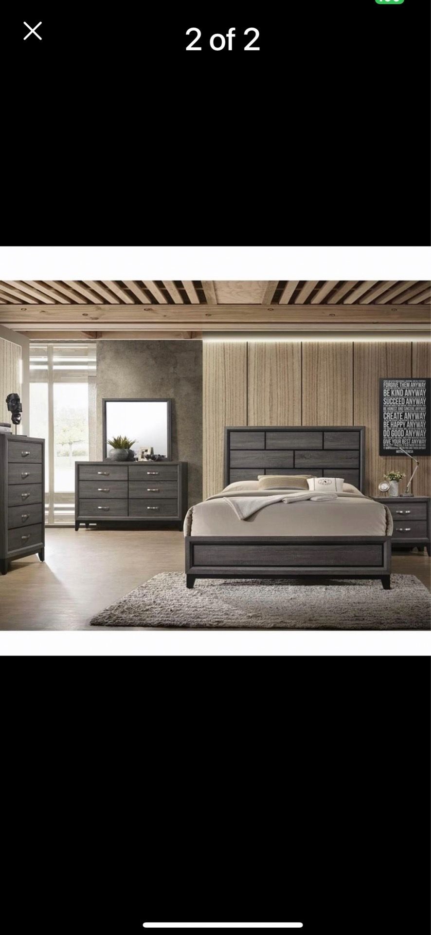 $499 to $525 bedroom set not including mattress and chest
