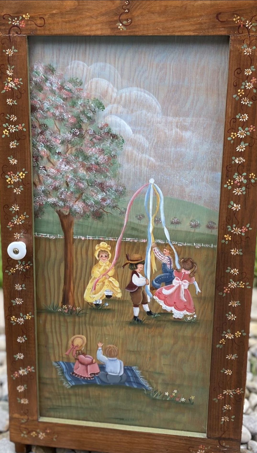 Hand Painted Small Cupboard