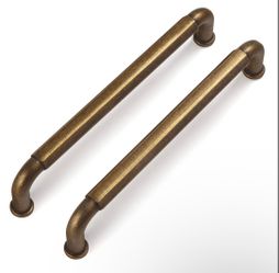6 Pack 5 Inch Hole Center Cabinet Pulls Antique Brass Zinc Alloy Kitchen Drawer Pulls Drawer Handles 5.5 Inch Length