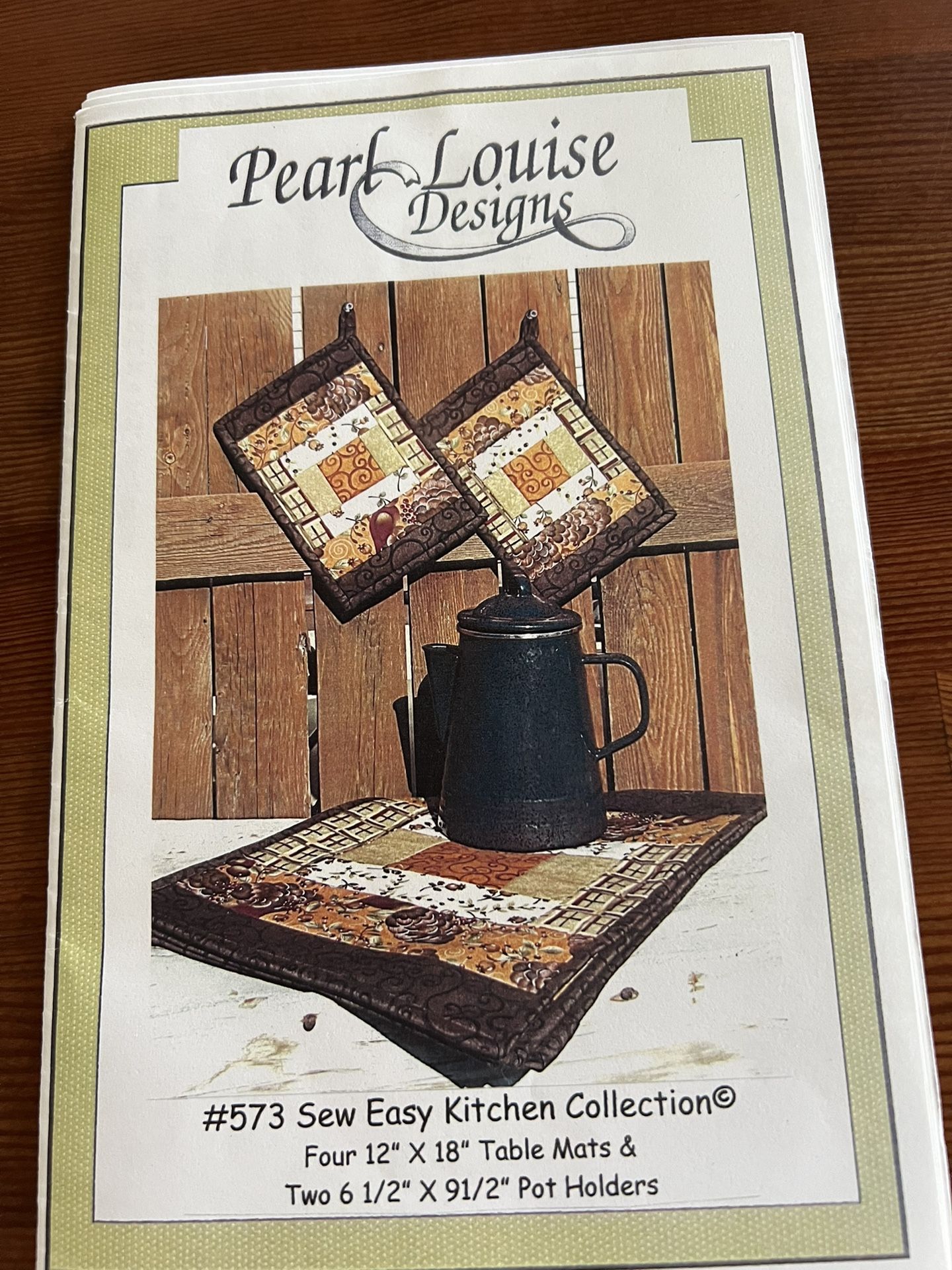 Sew Easy Kitchen Collection | Table Mats And Pot Holders Pattern 