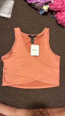 Forever 21 Coral Wrap Crop Top – New With Tags