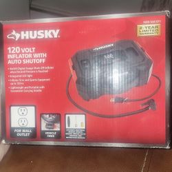 Husky 120 Volt Inflator With Auto Shutoff Brand New Never Used