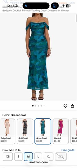 Green/blue floral dress