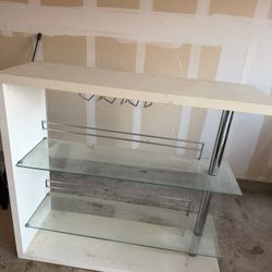 White Bar Table  