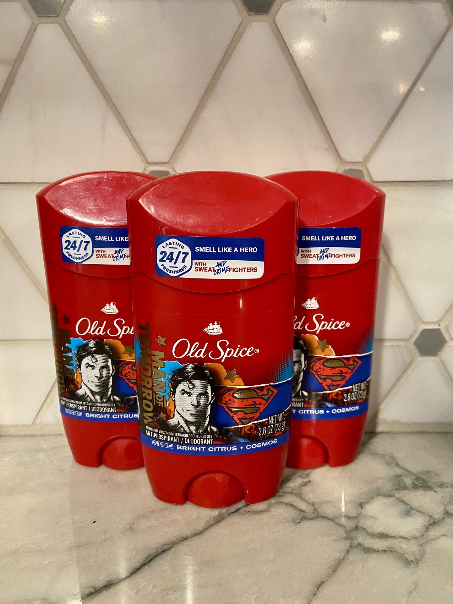 Old Spice Antiperspirant and Deodorant for Men, 24/7 Freshness, Long Lasting Sweat and Odor Protection, Smell like a Hero, Superman, 
