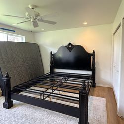 Vintage Henredon King Solid Wood Bed Frame