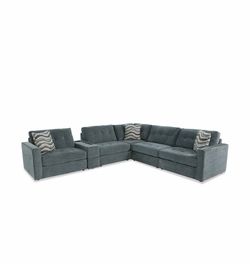 Modular Bob® Spa Blue Sectional  Bob’s Furniture