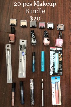 20 pcs Makeup Bundle( lip gloss, Mascara, makeup brushes; eyeshadow, Nail polishes) $20