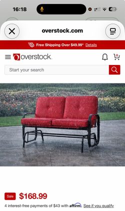 Patio Furniture Set with Red Cushions SKU DHW095RN619B