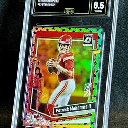 2023 Donruss Optic ⭐️ Patrick Mahomes ⭐️ Stars Prizm GMA 8.5 NM-MT 💎 - Kansas City Chiefs