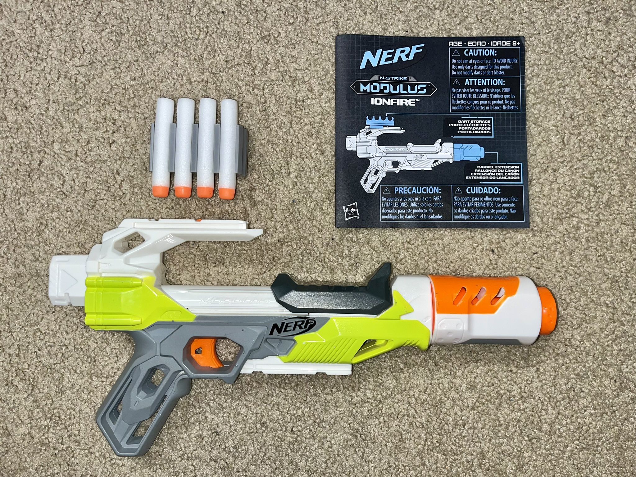 NERF Gun N-Strike Modulus Ionfire With Extra Darts!