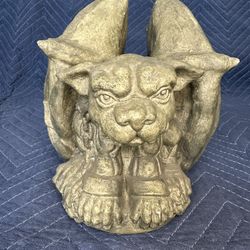 Winged Dog Porcelain Gargoyle Statue