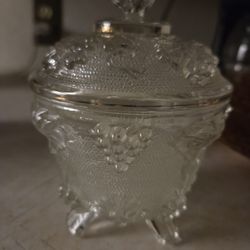 Jeannette Grape & Leaf Pattern Candy Dish $8