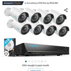 Reolink Security Camera System With 8 Cameras