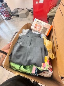 Lots of boxes of member mark clothes !!