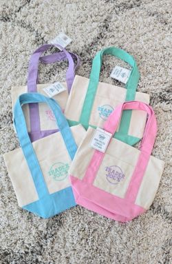 🩵💜New Trader Joe's Mini Tote Bags Pastel Set 🩷💚