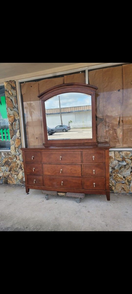 Dresser With Mirror Chest Of Drawers Storage Cabinet Close Organizer Estante