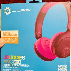 🎁 JLab JBuddies ANC 2in1 Wireless + Wired Kids Headphones eW