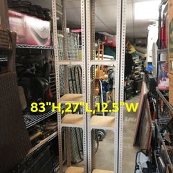 Metal Shelf With Wood Shelves 