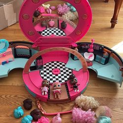 LOL Doll Case- Opens To Beauty Salon- Dolls And Accessories 