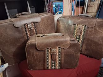 Rare Leeds Vintage Leather brown Set