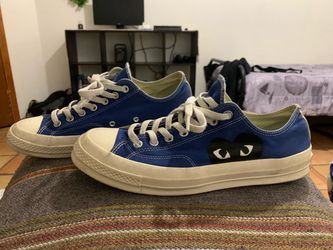 Blue CDG Converse Sneakers – Size 10