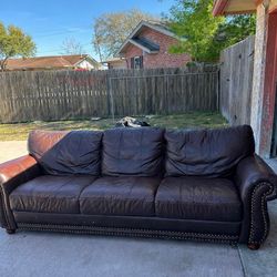 Leather 3 cushion sofa!
