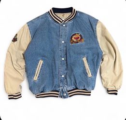 Vintage the Disney store Winnie the Pooh denim varsity jacket