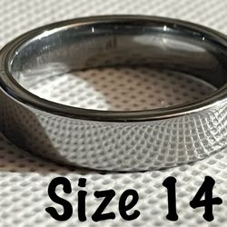 Silver Color Tungsten Carbide Men’s Ring