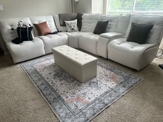 Couch and ottoman ( moving) $600 obo