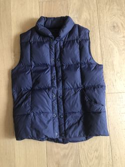 mens down vest, size M